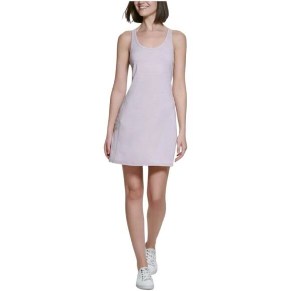 NWT Calvin Klein Performance Women's Side Pocket Athletic Tank Dress Pink Medium - Picture 1 of 13